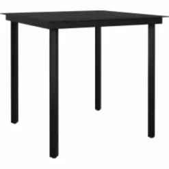 vidaXL 3-delige Tuinset met kussens poly rattan glas grijs