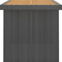 vidaXL 9-delige Tuinset met kussens poly rattan zwart
