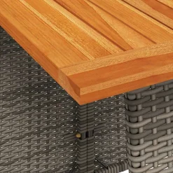 vidaXL 5-delige Tuinset met kussens poly rattan grijs