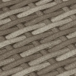 vidaXL 5-delige Tuinset met kussens poly rattan grijs