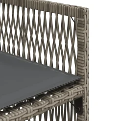 vidaXL 5-delige Tuinset met kussens poly rattan grijs