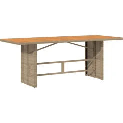 vidaXL 7-delige Tuinset met kussens poly rattan beige