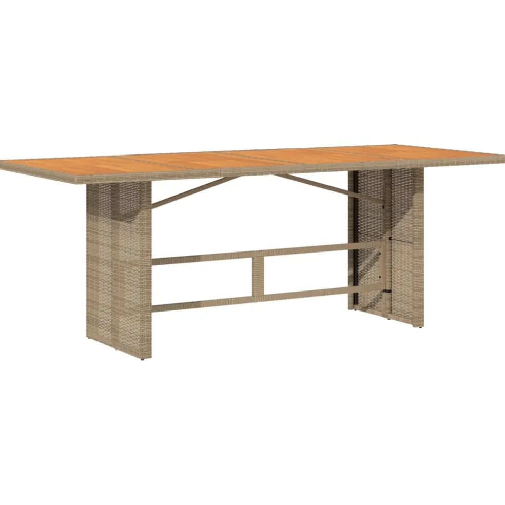 vidaXL 7-delige Tuinset met kussens poly rattan beige
