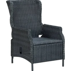 vidaXL 7-delige Tuinset met kussens poly rattan lichtgrijs