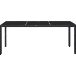 vidaXL 9-delige Tuinset poly rattan zwart