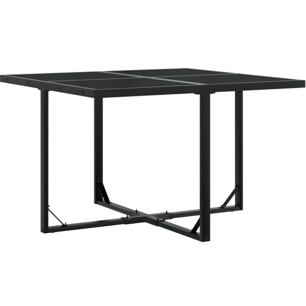 vidaXL 5-delige Tuinset poly rattan zwart