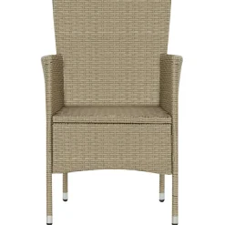 vidaXL 7-delige Tuinset poly rattan beige