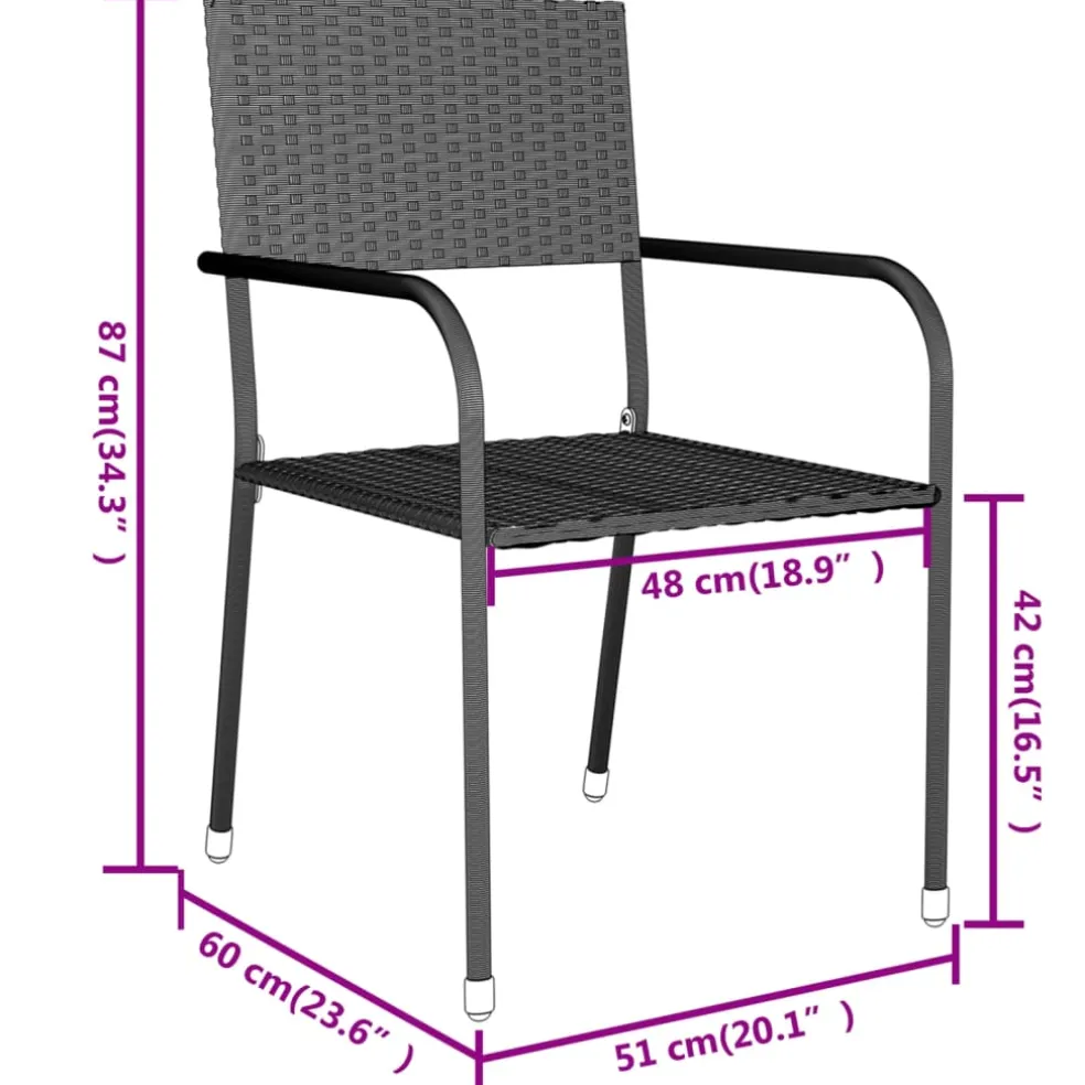vidaXL 3-delige Tuinset poly rattan grijs