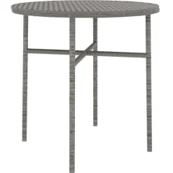 vidaXL 3-delige Tuinset poly rattan grijs