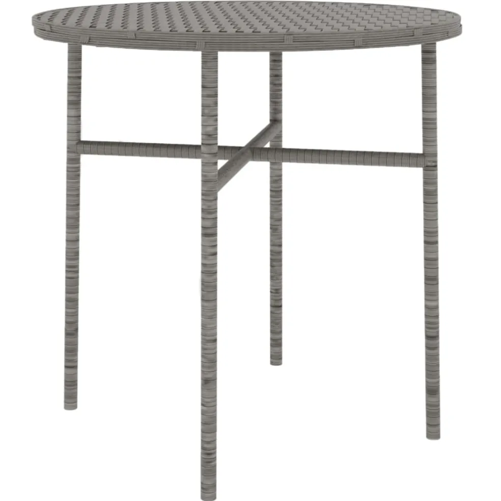 vidaXL 3-delige Tuinset poly rattan grijs