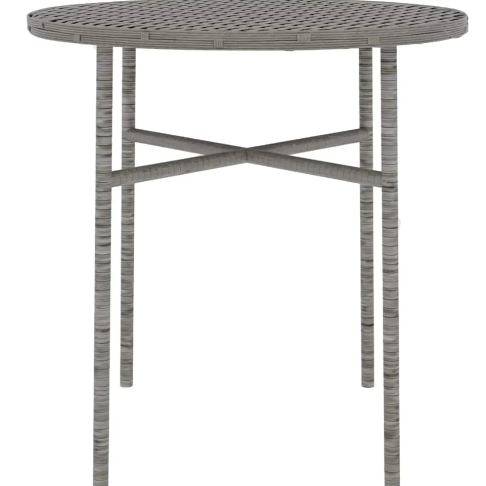 vidaXL 3-delige Tuinset poly rattan grijs