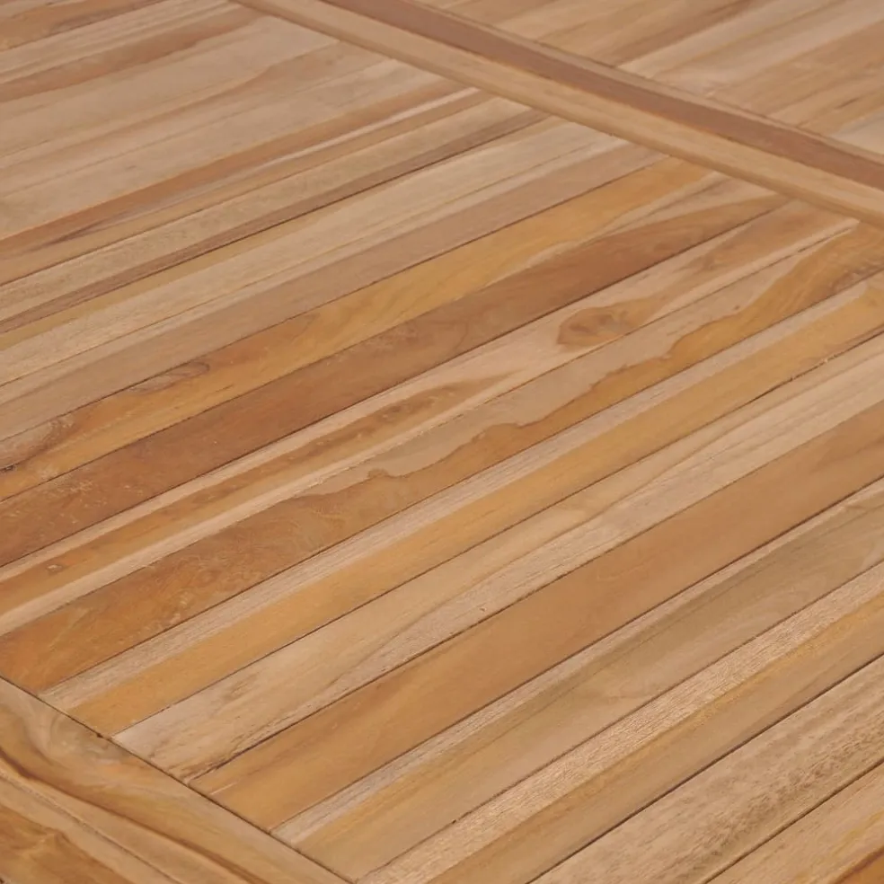 vidaXL 9-delige tuinset 200x100 cm massief teakhout