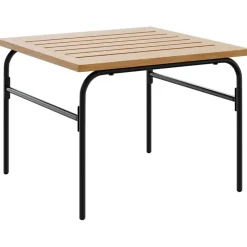 vidaXL 2-delige Tuintafeltjesset staal bruin en zwart