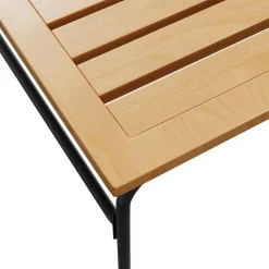 vidaXL 2-delige Tuintafeltjesset staal bruin en zwart