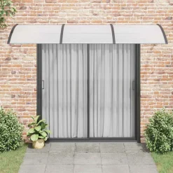 vidaXL Deurluifel 300x75 cm polycarbonaat zwart en transparant