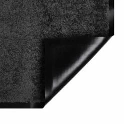 vidaXL Deurmat Antraciet 60 x 40 x 1.2 cm Teddy Stof