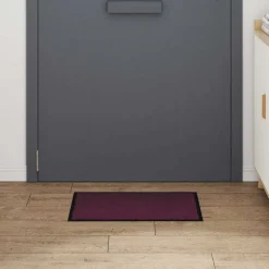 vidaXL Deurmat Bordeauxrood 60 x 40 x 1.2 cm Teddy Stof