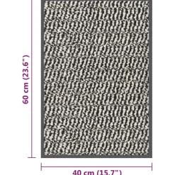 vidaXL Deurmat getuft 40x60 cm lichtbruin