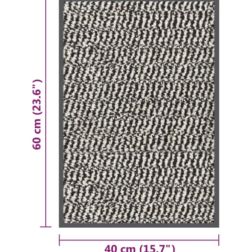 vidaXL Deurmat getuft 40x60 cm lichtbruin