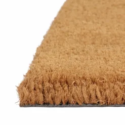 vidaXL Deurmat halfrond 40x60 cm getufte kokosvezel naturel