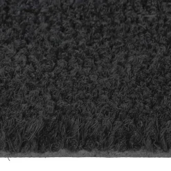 vidaXL Deurmat halfrond 40x60 cm getufte kokosvezel zwarty