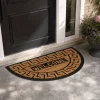 vidaXL Deurmat halfrond 45x75 cm rubber en kokosvezel