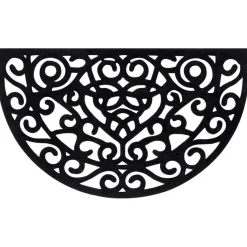 vidaXL Deurmat halfrond 45x75 cm rubber