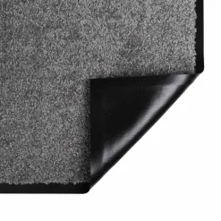vidaXL Deurmat Lichtgrijs 60 x 80 x 1.2 cm Teddy Stof