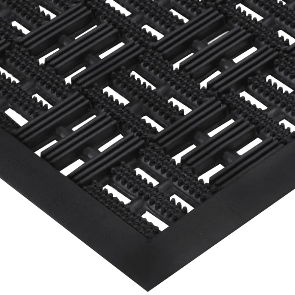 vidaXL Deurmat rechthoekig 45x75 cm rubber