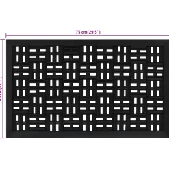 vidaXL Deurmat rechthoekig 45x75 cm rubber