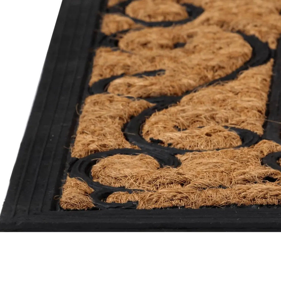 vidaXL Deurmat rechthoekig 45x75 cm rubber en kokosvezel