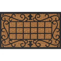 vidaXL Deurmat rechthoekig 45x75 cm rubber en kokosvezel