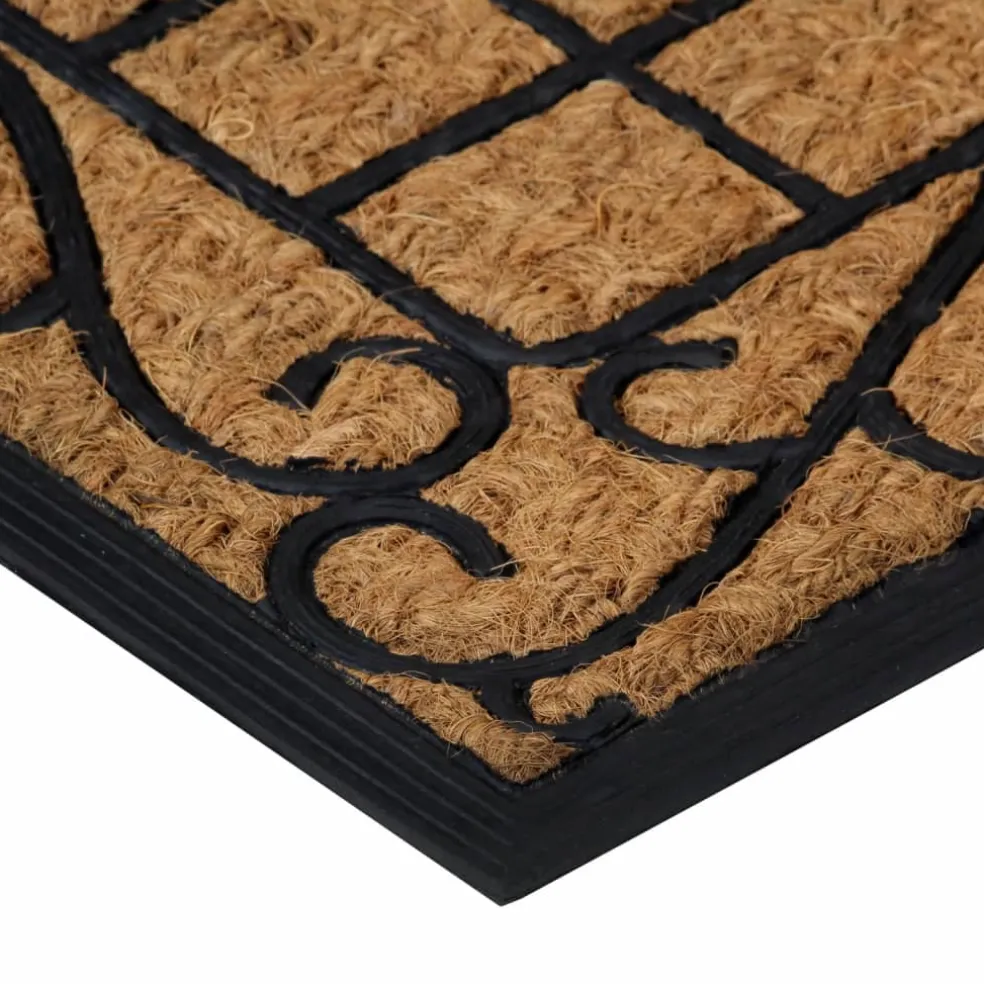 vidaXL Deurmat rechthoekig 45x75 cm rubber en kokosvezel