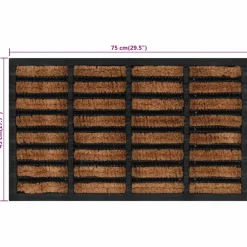 vidaXL Deurmat rechthoekig 45x75 cm rubber en kokosvezel