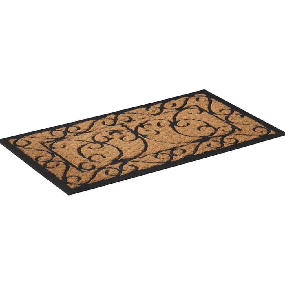 vidaXL Deurmat rechthoekig 45x75 cm rubber en kokosvezel