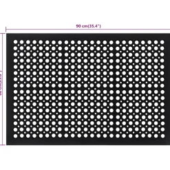 vidaXL Deurmat rechthoekig 60x90 cm rubber