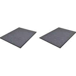 vidaXL Deurmatten 2 st 90x60 cm PVC grijs