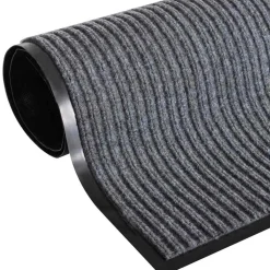 vidaXL Deurmatten 2 st 90x60 cm PVC grijs