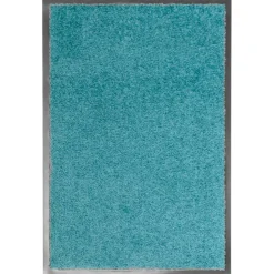vidaXL Deurmat wasbaar 40x60 cm cyaan