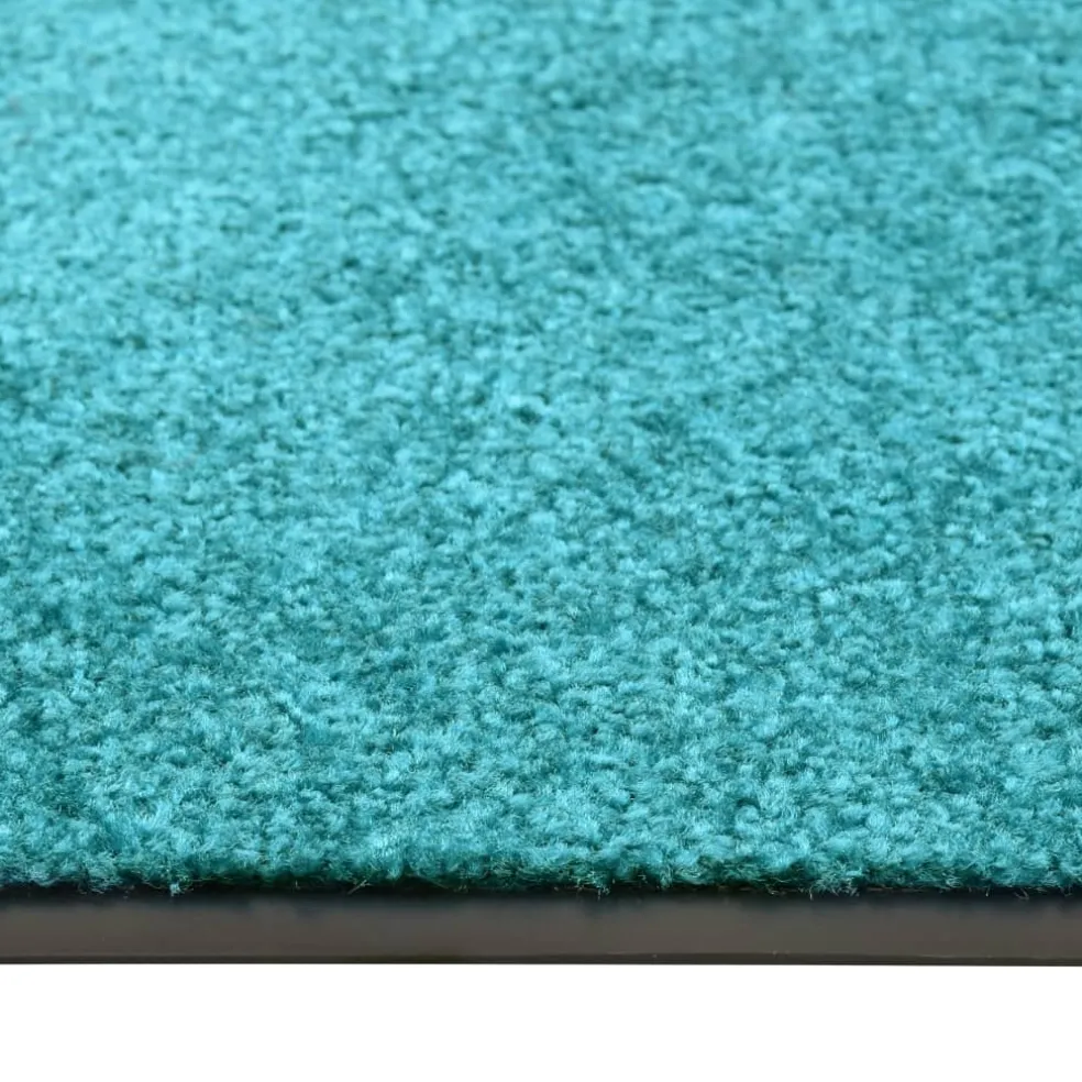 vidaXL Deurmat wasbaar 40x60 cm cyaan