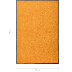 vidaXL Deurmat wasbaar 60x90 cm oranje