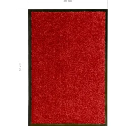 vidaXL Deurmat wasbaar 40x60 cm rood