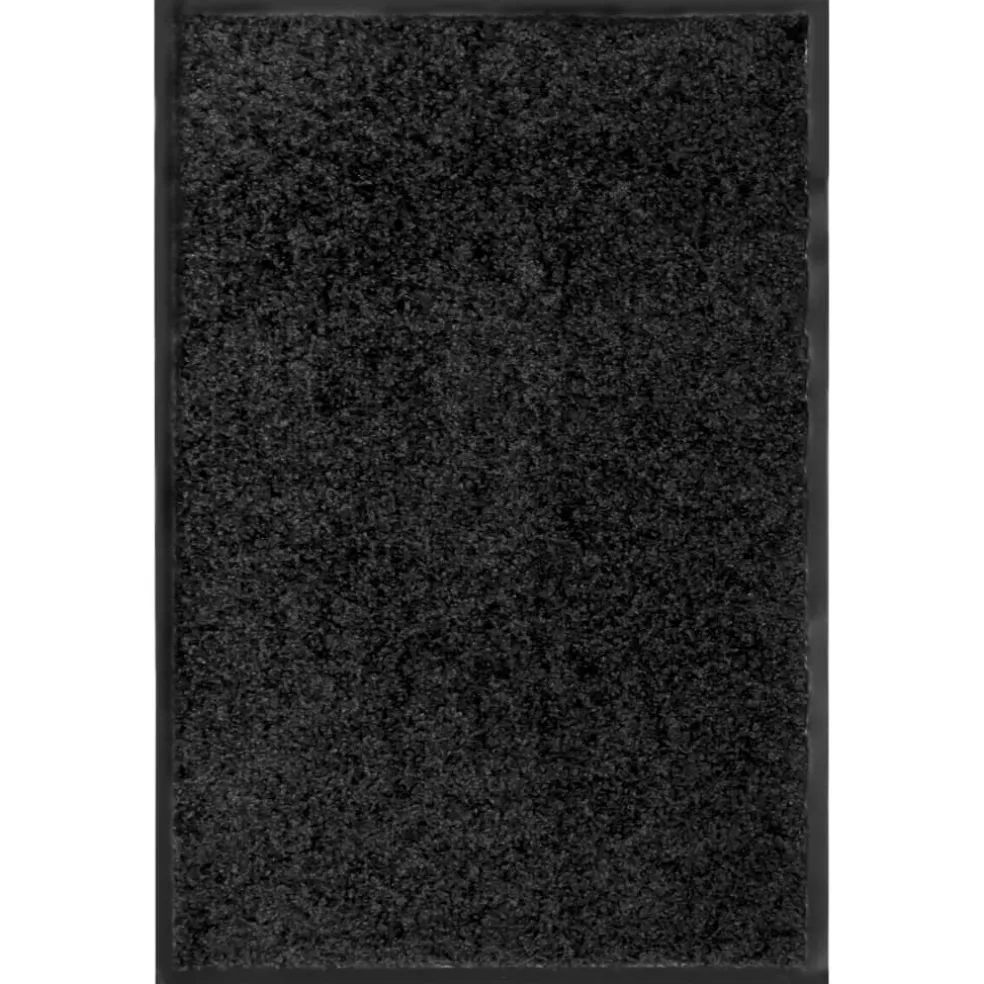 vidaXL Deurmat wasbaar 40x60 cm zwart