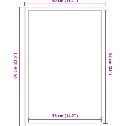 vidaXL Deurmat 40x60 cm antracietkleurig