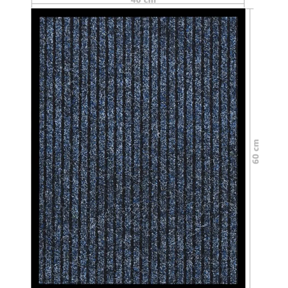 vidaXL Deurmat 40x60 cm gestreept blauw