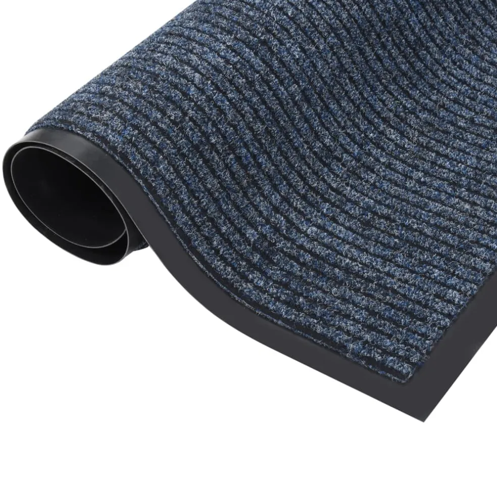 vidaXL Deurmat 40x60 cm gestreept blauw