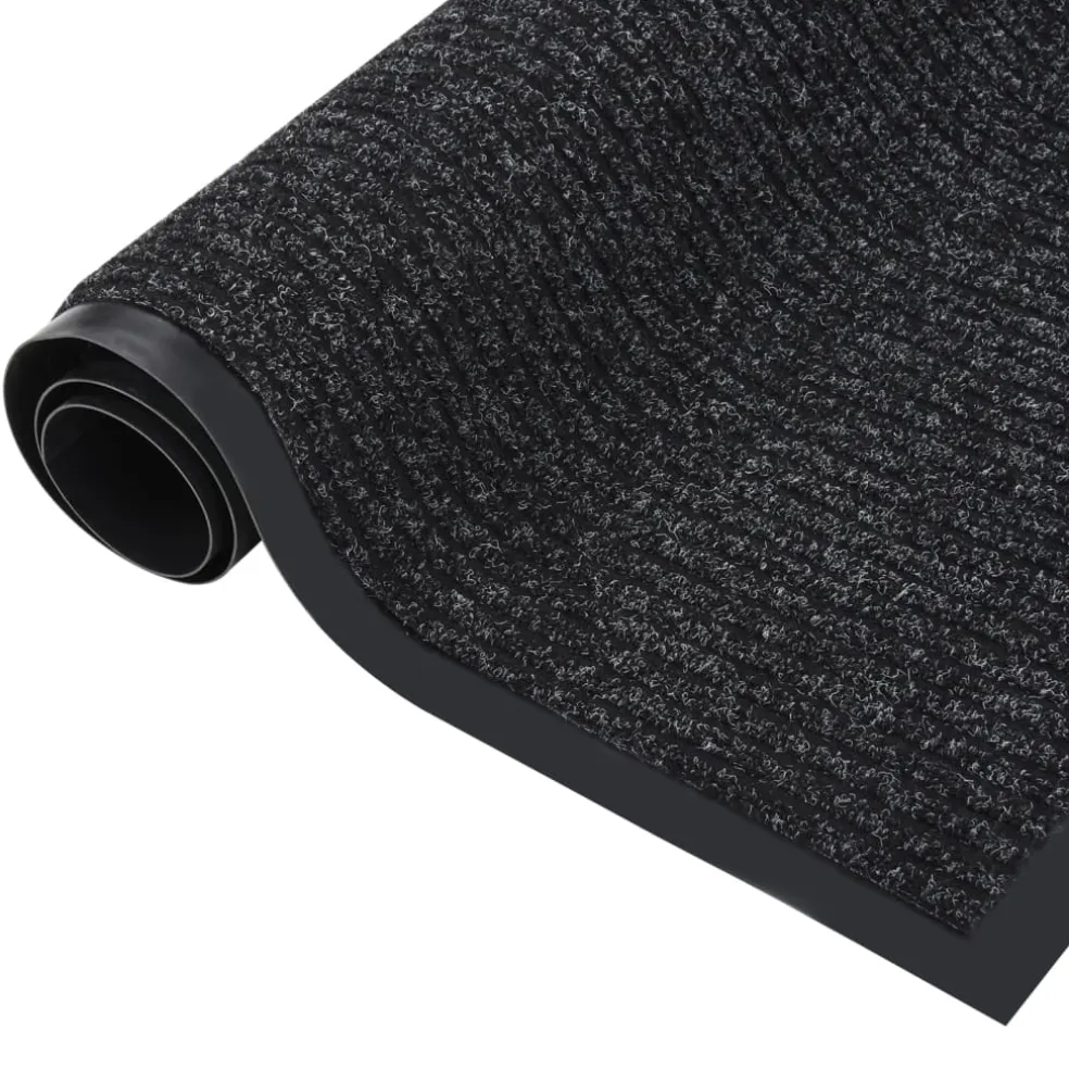 vidaXL Deurmat 40x60 cm gestreept antracietkleurig