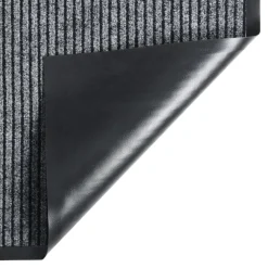vidaXL Deurmat 40x60 cm gestreept grijs
