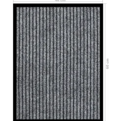 vidaXL Deurmat 40x60 cm gestreept grijs