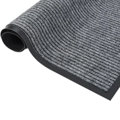 vidaXL Deurmat 40x60 cm gestreept grijs